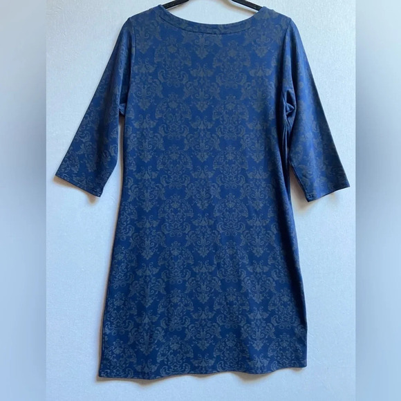 Blue Sky Paisley print 3/4 bamboo organic cotton dress Sz M - Picture 1 of 7
